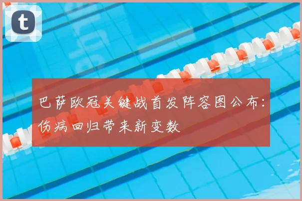 巴萨欧冠关键战首发阵容图公布：伤病回归带来新变数